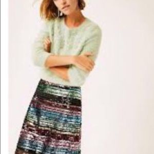 Anthro sequin holiday pencil skirt